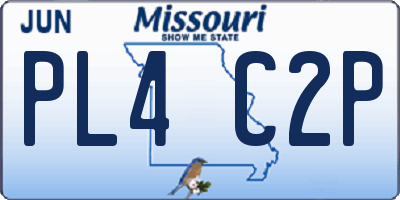MO license plate PL4C2P