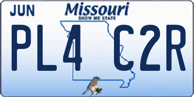 MO license plate PL4C2R
