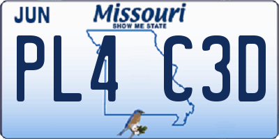 MO license plate PL4C3D