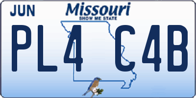 MO license plate PL4C4B