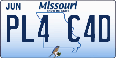 MO license plate PL4C4D