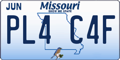 MO license plate PL4C4F