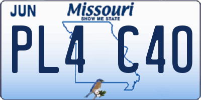 MO license plate PL4C4O
