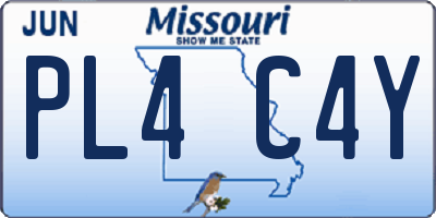MO license plate PL4C4Y