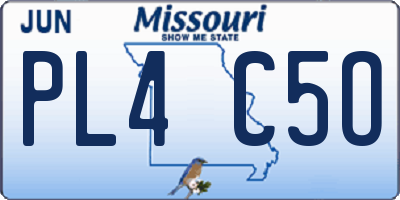 MO license plate PL4C5O
