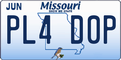 MO license plate PL4D0P