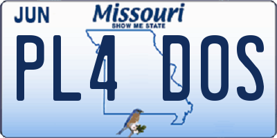 MO license plate PL4D0S