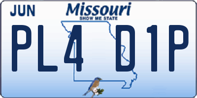 MO license plate PL4D1P