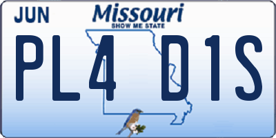 MO license plate PL4D1S