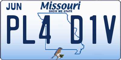 MO license plate PL4D1V