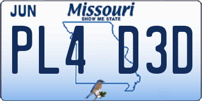 MO license plate PL4D3D