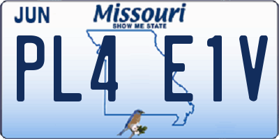 MO license plate PL4E1V