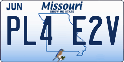 MO license plate PL4E2V