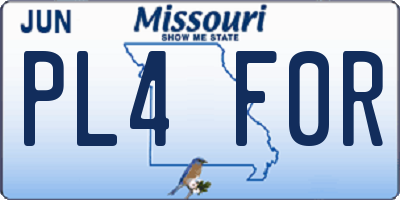 MO license plate PL4F0R