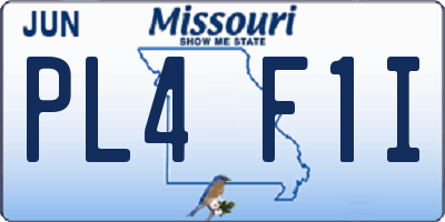 MO license plate PL4F1I
