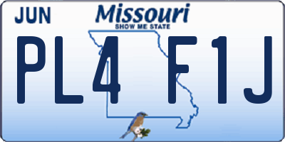 MO license plate PL4F1J