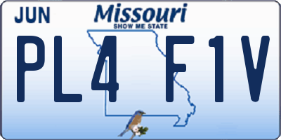 MO license plate PL4F1V
