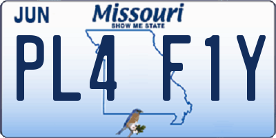 MO license plate PL4F1Y