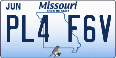 MO license plate PL4F6V