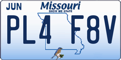 MO license plate PL4F8V