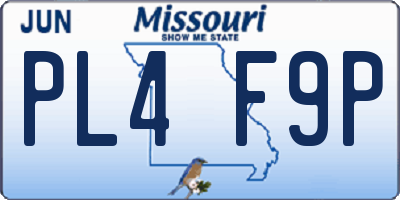 MO license plate PL4F9P
