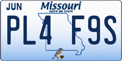 MO license plate PL4F9S