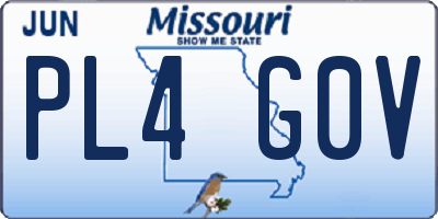 MO license plate PL4G0V