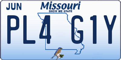 MO license plate PL4G1Y