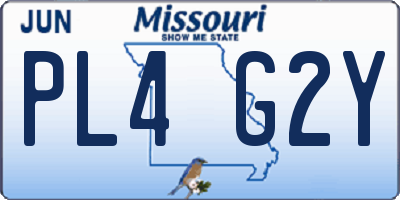 MO license plate PL4G2Y
