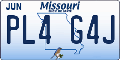 MO license plate PL4G4J