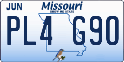 MO license plate PL4G9O