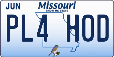 MO license plate PL4H0D