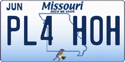 MO license plate PL4H0H