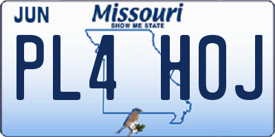 MO license plate PL4H0J