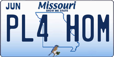 MO license plate PL4H0M