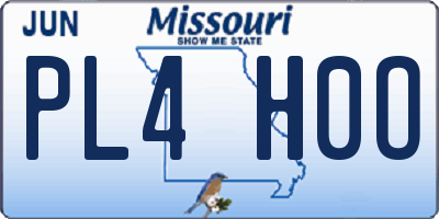 MO license plate PL4H0O