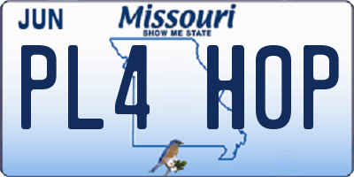 MO license plate PL4H0P