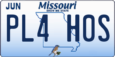 MO license plate PL4H0S