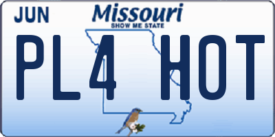 MO license plate PL4H0T