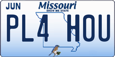 MO license plate PL4H0U