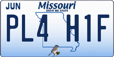 MO license plate PL4H1F