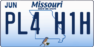 MO license plate PL4H1H
