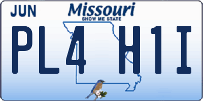 MO license plate PL4H1I