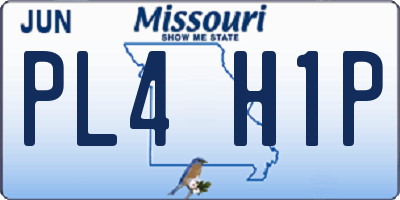 MO license plate PL4H1P