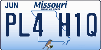 MO license plate PL4H1Q