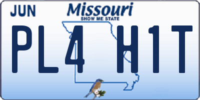 MO license plate PL4H1T