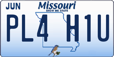 MO license plate PL4H1U