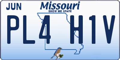 MO license plate PL4H1V