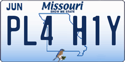 MO license plate PL4H1Y