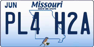 MO license plate PL4H2A